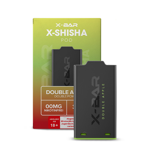 X-Shisha by X-Bar Pod - Double Apple  0mg Shisha Liquid