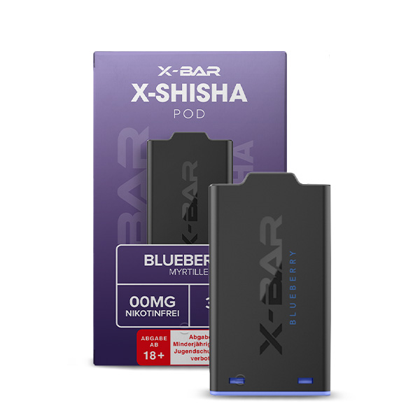 X-Shisha by X-Bar Pod - Blueberry  0mg Shisha Liquid