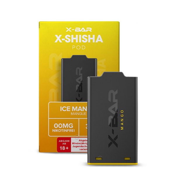 X-Shisha by X-Bar Pod - Ice Mango  0mg Shisha Liquid