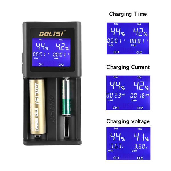 Golis Smart S2 Ladegerät für 2 E-Zigaretten Akkus