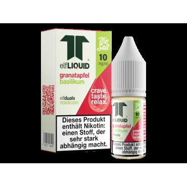 Elf-Liquid - Dual - Nikotinsalz Liquid 10 mg/ml - Granatapfel-Basilikum
