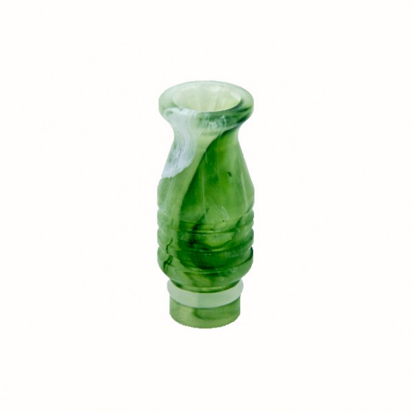 Drip Tip Mundstück Kunststoff Jadeoptik mit Riffelung 1 Stück