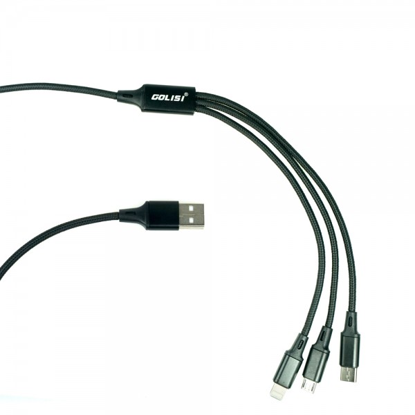 Golisi 3 in 1 USB Ladekabel in 4 Farben günstig kaufen