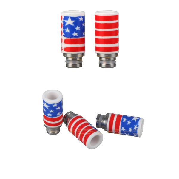 Drip Tip Mundstück Keramik US Flagge 510er Anschluss 1 Stück