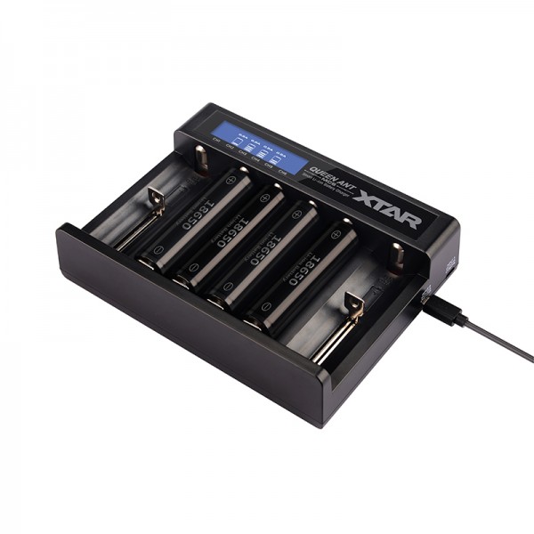 XTAR MC6 Queen Ant 6-Schacht USB-Ladegerät für Li-Ion und Ni-MH Akkus