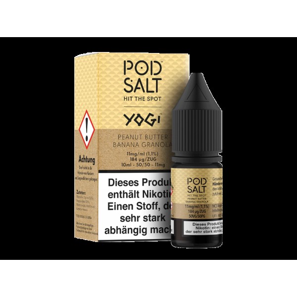 Pod Salt Fusion - Peanut Butter Banana Granola - Nikotinsalz Liquid