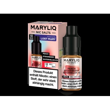 MARYLIQ - Nikotinsalz Liquid - Peach Strawberry Watermelon Ice