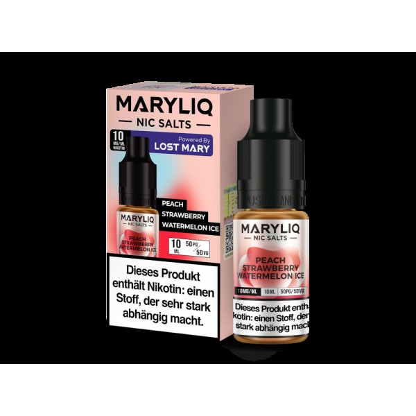 MARYLIQ - Nikotinsalz Liquid - Peach Strawberry Watermelon Ice