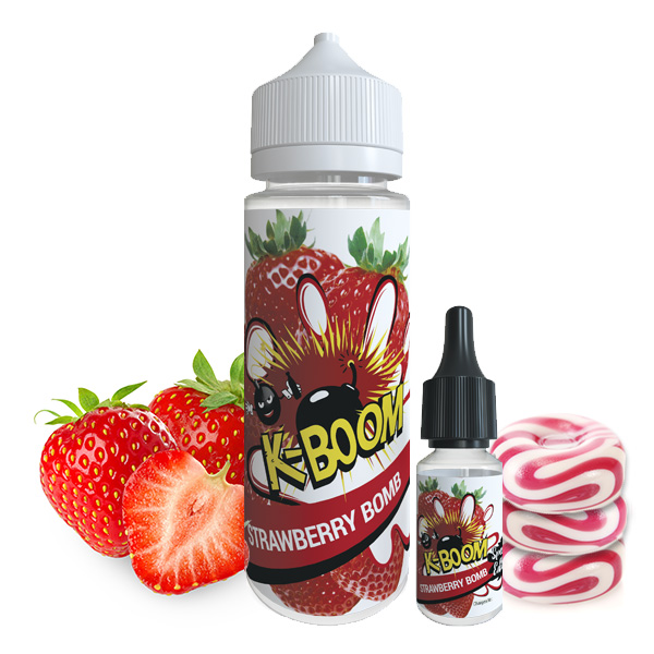 K-Boom - Strawberry Bomb Aroma 10ml + 120ml Leerflasche
